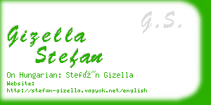 gizella stefan business card